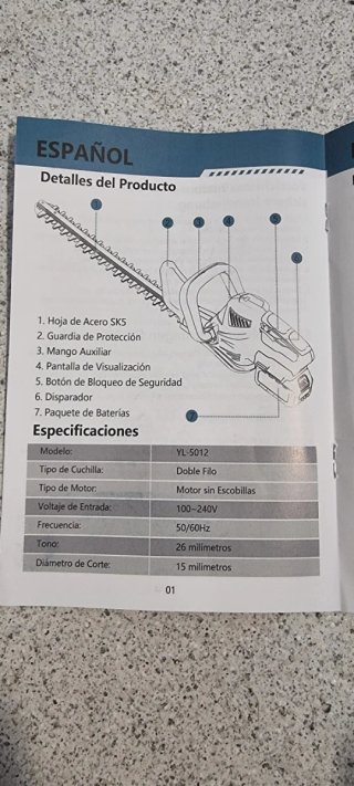Cortasetos Eléctrico Gisam Inalámbrico