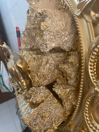 Cuadro decorativo dorado con caballo