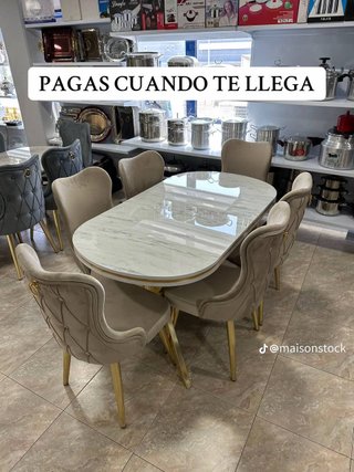 PACK MESA Y 6 SILLAS TURCAS