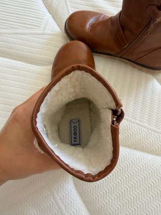 Botas niña marrones forradas talla 34