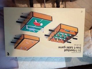Futbolín de mesa 3 en 1