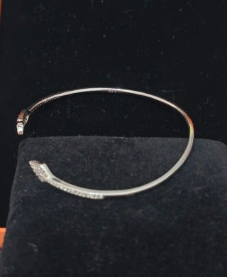 Brazalete Plata 925 Ley Flecha Diamantes