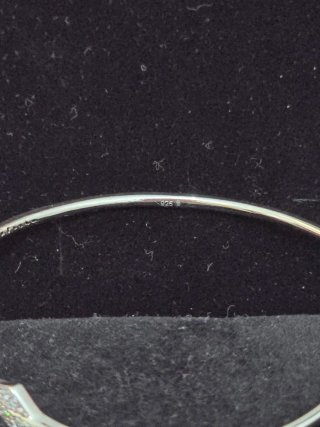 Brazalete Plata 925 Ley Flecha Diamantes