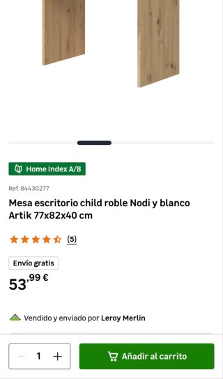 Escritorio moderno blanco y madera