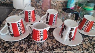 Juego de café tazas y jarrita