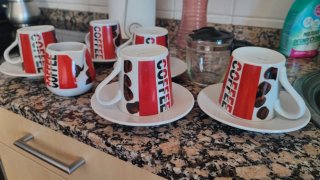 Juego de café tazas y jarrita
