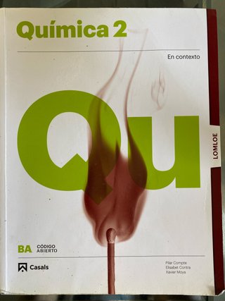 Libro de texto Química 2 Bachillerato. Casals