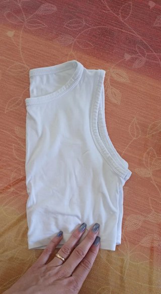 Top donna bianco taglia M
