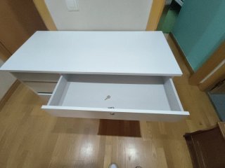 Escritorio Blanco Ikea con Cajonera
