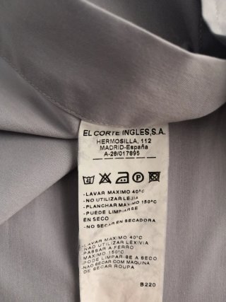 Camisa manga corta hombre talla 5