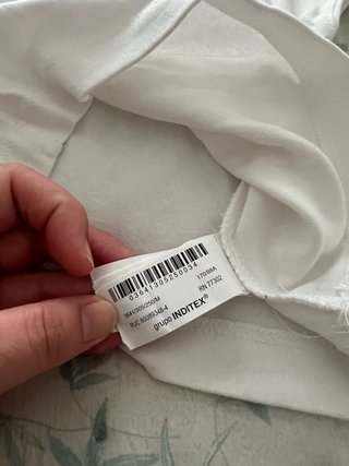 Camiseta Zara blanca manga corta