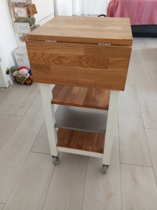 Carrito Auxiliar Cocina Madera y Metal