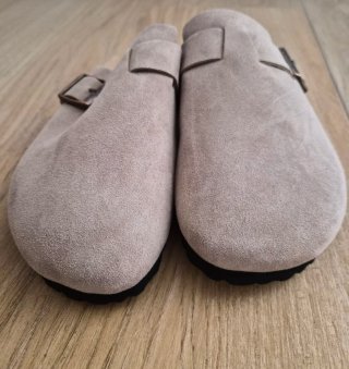 Zuecos Birkenstock Boston Beige Talla 38