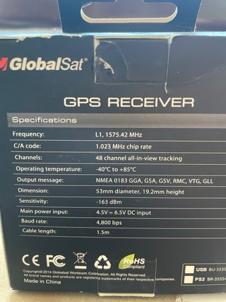 Receptor GlobalSat GPS USB BU 353S4 NUEVO