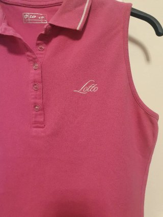 Polo sin mangas Lotto rosa