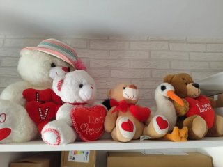 Colección peluches ositos y cigüeña