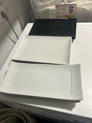 Juego de 9 ensaladeras rectangulares