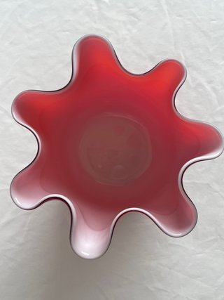 Vaso Fazzoletto Murano Rosso Rubino