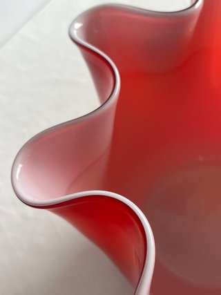 Vaso Fazzoletto Murano Rosso Rubino