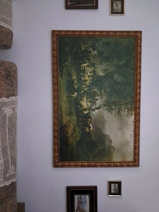 Cuadro decorativo madera y tela