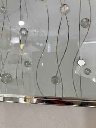 Lampada soffitto quadrata 42cm vetro trasparente