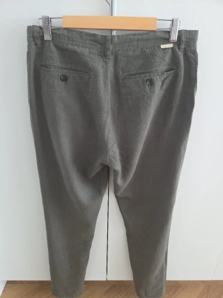 Pantalón lino hombre Springfield verde