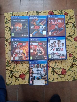 PS4 Slim 408.5 GB + 7 Juegos (Sin Mando)