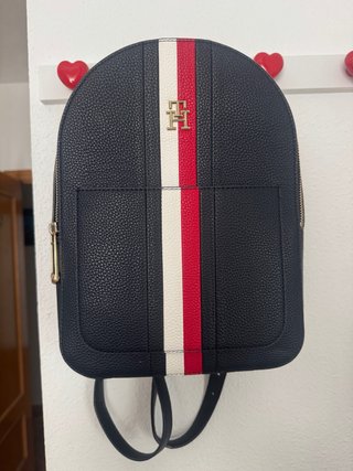 Mochila Tommy Hilfiger Negra Rayas