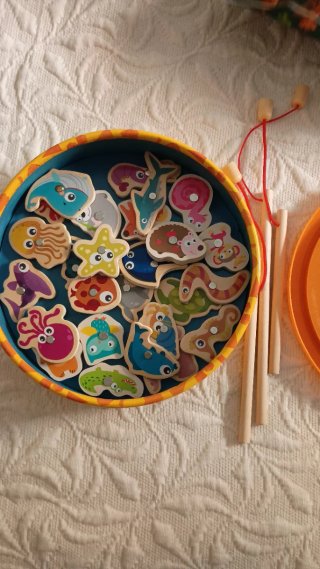 Juego Pesca Madera Animales Marinos