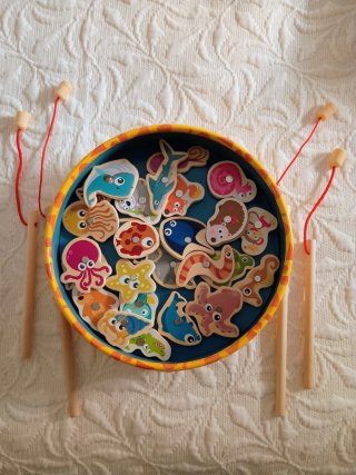Juego Pesca Madera Animales Marinos