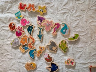 Juego Pesca Madera Animales Marinos