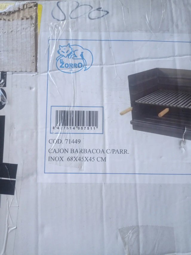Cajón Barbacoa Imex El Zorro Parrilla Inox