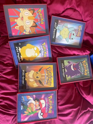 Lote 6 Cuadros Pokémon Vintage