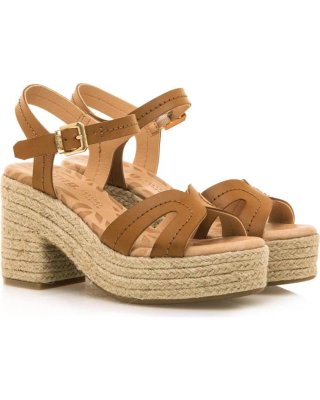 Sandalias piel Mustang Mujer Plataforma 63% DESCUE