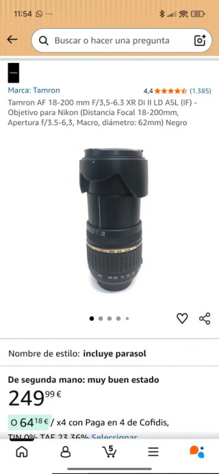 Tamron 18-200mm f/3.5-6.3 XR Di II Nikon