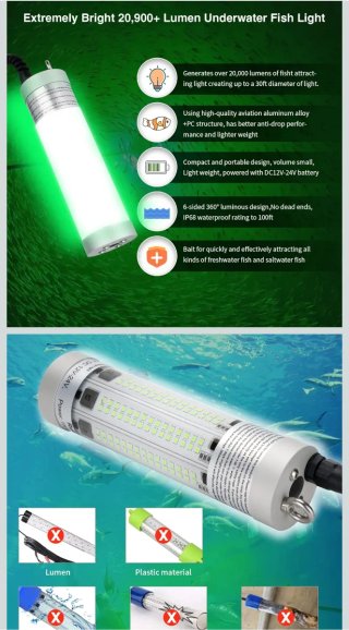 Luz Pesca Submarina 150W RullPulu