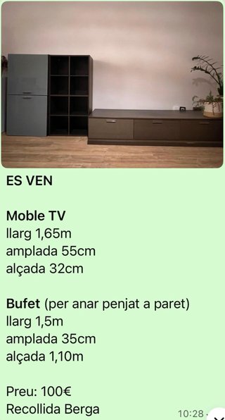 Mueble TV y Bufet colgante