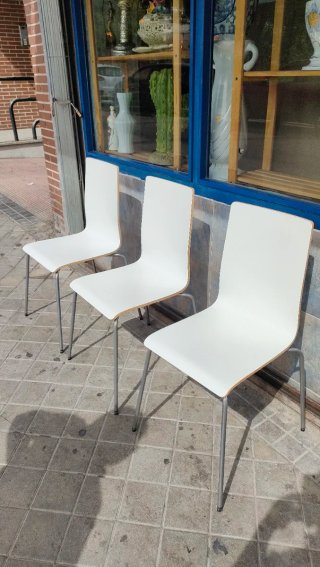 Set 3 Sillas Blancas IKEA MARTÍN  640513971
