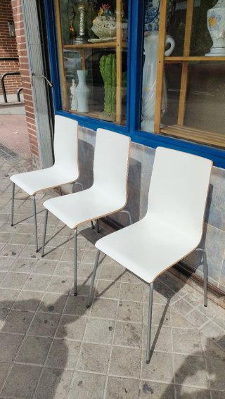 Set 3 Sillas Blancas IKEA MARTÍN  640513971