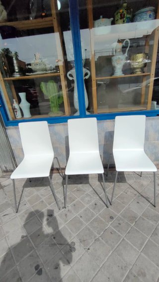 Set 3 Sillas Blancas IKEA MARTÍN  640513971
