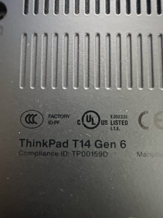 Portátil Lenovo Thinkpad T14 Gen 6 i7 64GB RAM