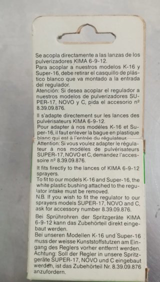 Regulador Presión Sulfatadora Matabi