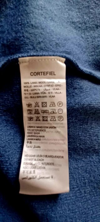 Abrigo Cortefiel Lana 100% Azul