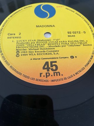 Vinilo Maxi-Single Madonna - Borderline 12”/1984