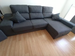 Sofá modular gris 3 plazas