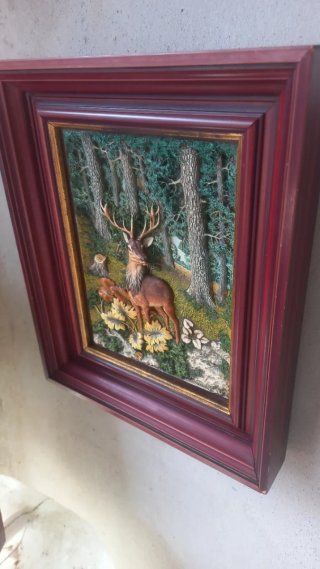 Cuadro Ciervos Bosque