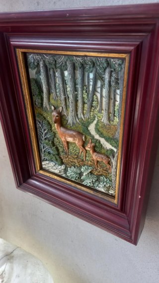 Cuadro Ciervos Bosque