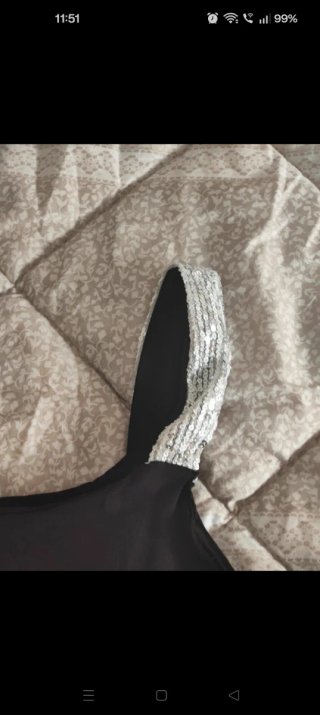 Mini abito nero con strass
