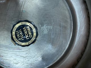 Vaso artigianale rame argentato lavorato a mano