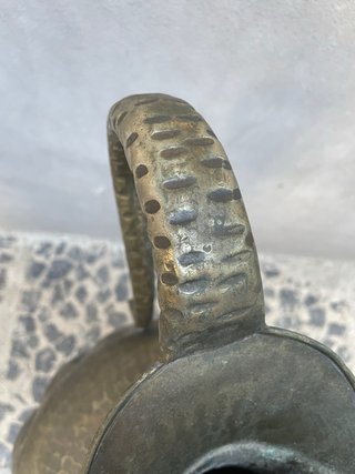 Vaso artigianale rame argentato lavorato a mano